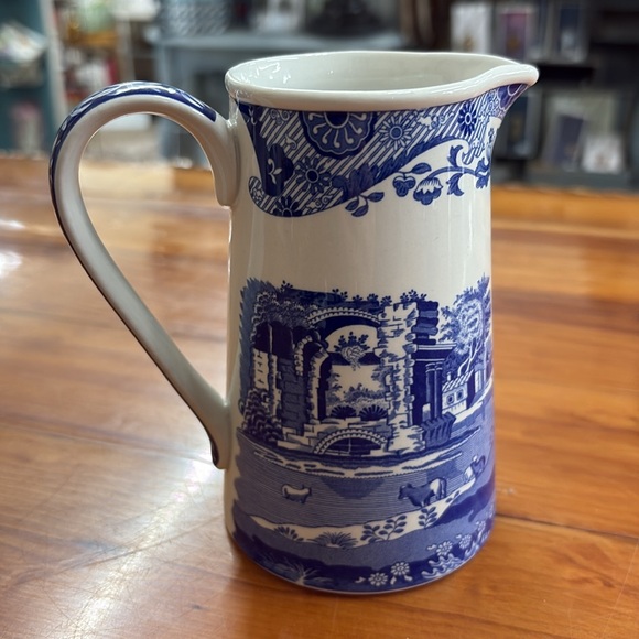 Spode made in England BLUE ITALIAN 5" Creamer Pitcher - Picture 4 of 9